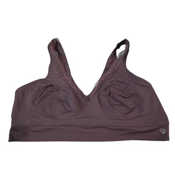 Victoria's Secret XL Bralette Mauve Lace Comfort NO Underwire Sports - Picture 1 of 9